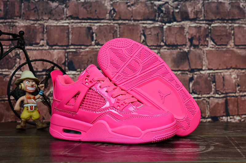New Air Jordan 4 All Pink For Kids